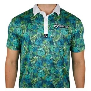 NWOT Hazard Golf Co. Nuclear Pineapple Golf Polo Size Small Green
